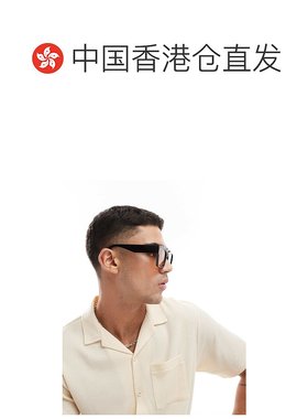 1h可退 香港直邮ASOS 男士 bevel frame 设计琥珀镜片方框太阳眼(
