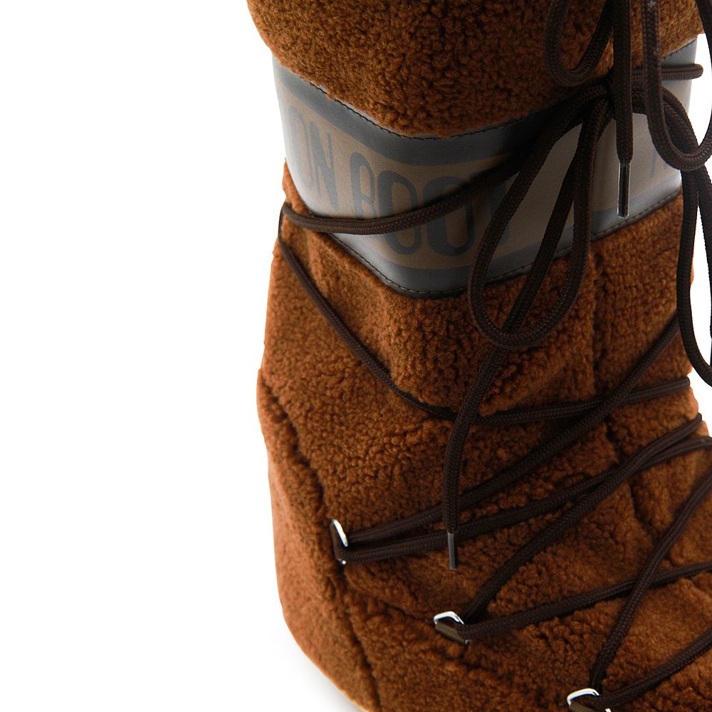 香港直邮moon boot 月亮靴 女士 ICON 棕色抓绒靴子 80D1403080M0 - 图2