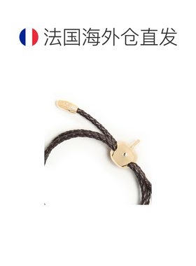 自营欧洲直邮BOTTEGA VENETA葆蝶家 Adam女士棕色皮革编绳手链
