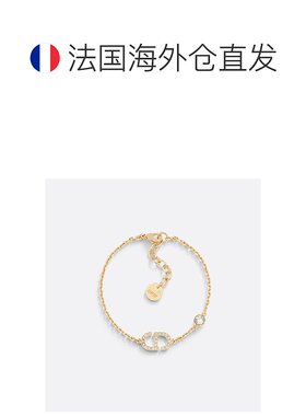 欧洲直邮DIOR(迪奥)24年上新小CD手链精致银色水晶