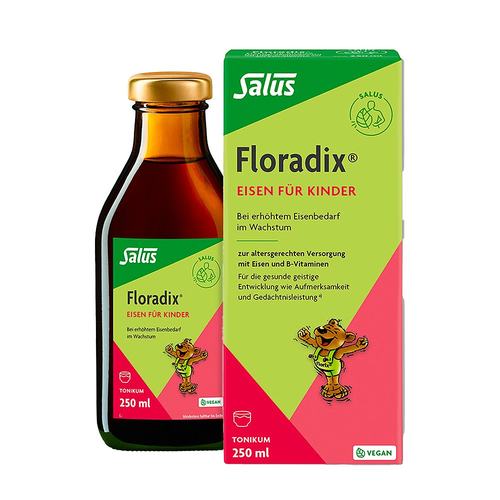 欧洲直邮Floradix铁元儿童口服液250ml补钙补血补铁补气血健康-图0