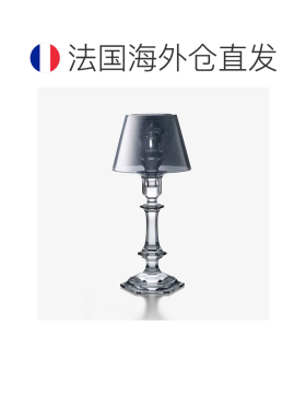 欧洲直邮Baccarat巴卡拉 Harcourt银色水晶多面切割烛台酒杯