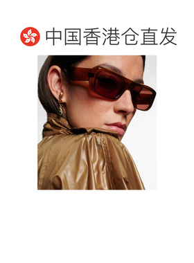 1h可退 香港直邮Saint Laurent 圣罗兰 女士 SL 徽标矩形太阳眼镜