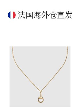 自营欧洲直邮Gucci古驰女士18k 黄金18k 金马衔扣细节链条项链新