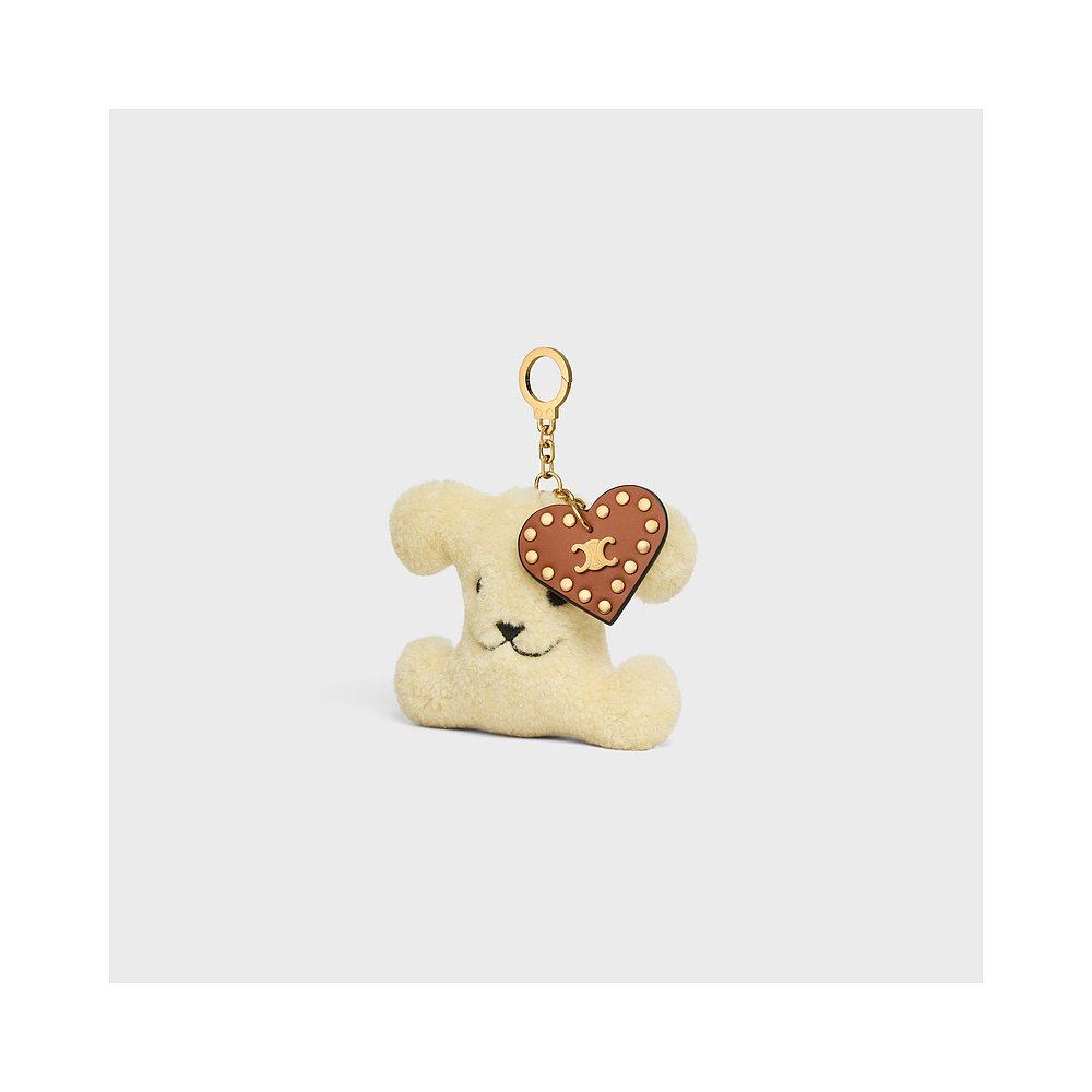 欧洲直邮Celine (2025) POM-POM TRIOMPHE 包袋配饰 羊毛和小牛皮,淘宝优惠券,粉丝福利购,淘宝优惠卷