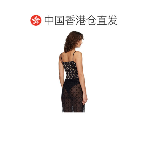 1h可退 香港直邮Marine Serre 女士 黑色 Moon Printed Jersey St - 图1