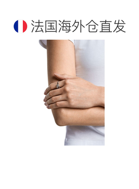 自营欧洲直邮Diesel迪赛 女士银灰色不锈钢吊坠戒指