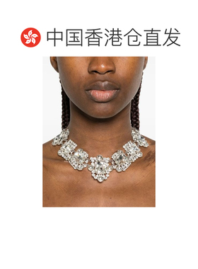 香港直邮Self-Portrait 女士 银色水晶簇拥项链 SS26651NSILVER
