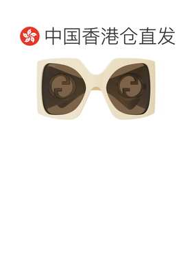 1h可退 香港直邮Gucci 古驰 女士 徽标太阳镜 GG1255S beige米色