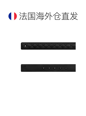 欧洲直邮自营 DIOR/迪奥 男女通用黑色皮革藤格纹【付后1h可退】