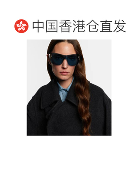 1h可退 香港直邮Gucci 古驰 女士 Sign 防护罩太阳眼镜 blue蓝色