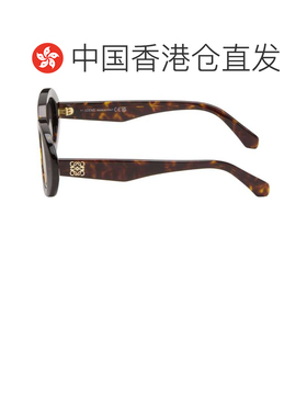 香港直邮LOEWE 罗意威 女士 棕色 Mini Anagram Oval 太阳镜 LW40
