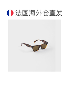 自营欧洲直邮PRADA普拉达 女士灰绿色镜片醋酸纤维Prada徽标太阳