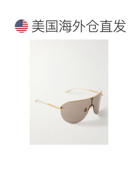 香港直邮Bottega Veneta 葆蝶家 女士 长款缎带飞行员镀金太阳眼