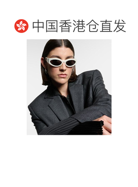 1h可退 香港直邮Celine 思琳 女士 椭圆形太阳眼镜 white白色 舒