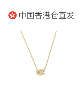 香港直邮COACH 女士项链 37341916GLD651 AW2024 金色 标志性 C
