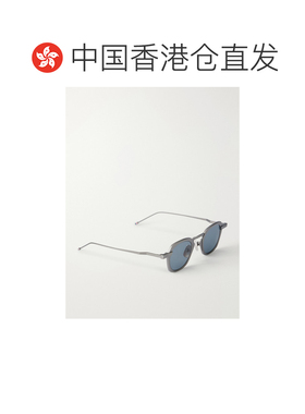 香港直邮Thom Browne 汤姆 布朗 男士 方形框镀银钛合金太阳眼镜