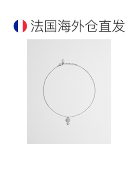 自营欧洲直邮Dior迪奥 CD Disco女士银色金属水晶心形吊坠项链