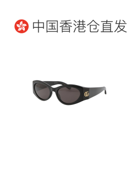 1h可退 香港直邮GUCCI 女士眼镜 GG1401S001 CO 黑色 几何框太阳