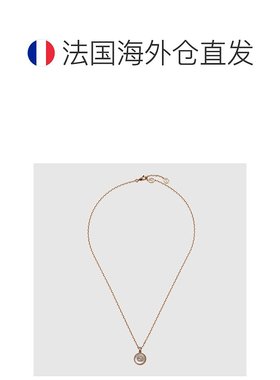 自营欧洲直邮Gucci古驰女士18k玫瑰金18k 镶钻互锁项链