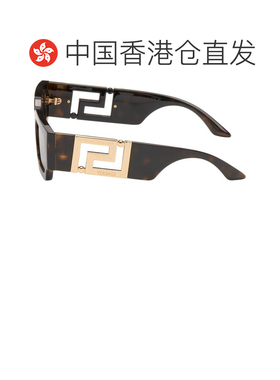 1h可退 香港直邮versace 范思哲 女士 棕色 Greca 太阳镜 0VE4506