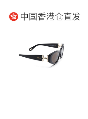 香港直邮CHLOÉ 女士眼镜 CH0259S001 SS2025 黑色 徽标太阳镜