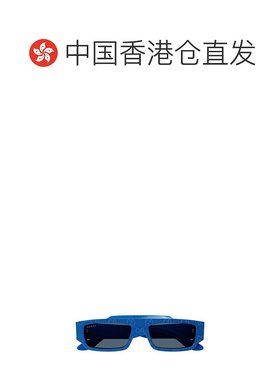 1h可退 香港直邮Gucci 古驰 男士 几何框太阳镜 GG1592S blue蓝色