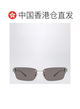 1h可退 香港直邮Balenciaga 巴黎世家 女士 Gossip 矩形银/黑太阳