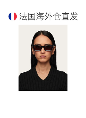 自营欧洲直邮Ferragamo菲拉格慕 女士黑色/棕色醋酸纤维太阳镜