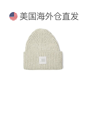 香港直邮Ugg 女士 粗框罗纹小便帽 grey灰色 舒适【付后1h可退】