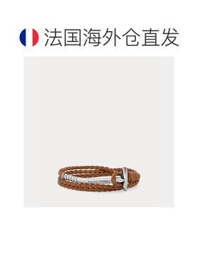 自营欧洲直邮Ralph Lauren拉夫劳伦 男士棕灰色皮革三圈马球槌手