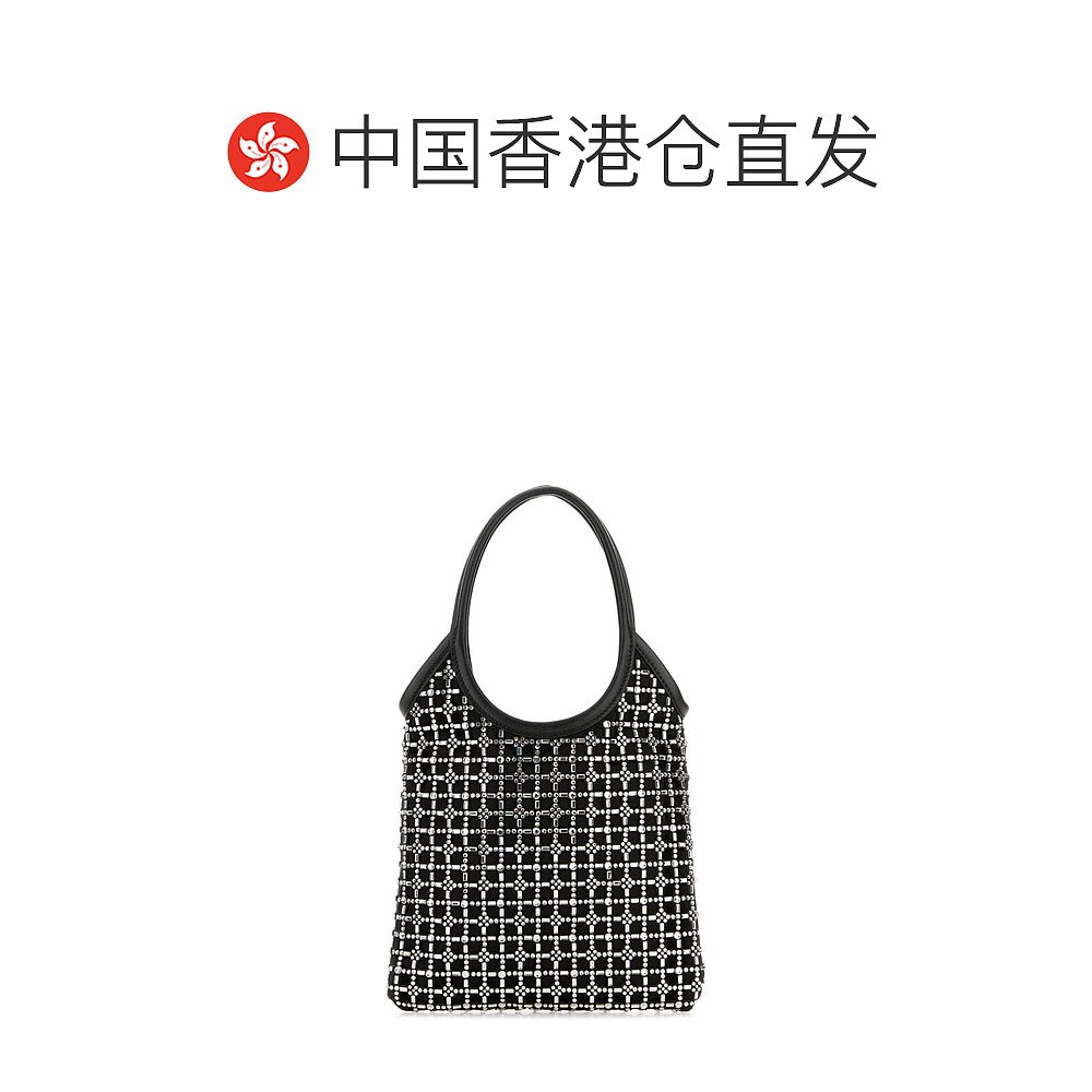 香港直邮Miu Miu 徽标手提包 5BA2812F7LVOON - 图1