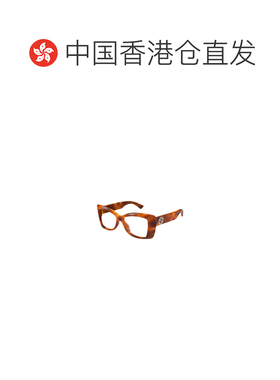 香港直邮GUCCI 女士眼镜 GG1697O002 AW2025 棕色 几何框平光镜