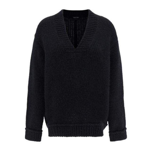 Hong Kong direct mail Tom Ford V-neck knitted long-sleeved sweater MAK1258YAX588