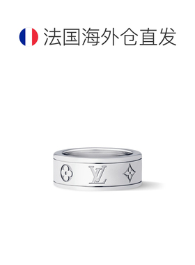 自营欧洲直邮LV路易威登 Les Gastons Vuitton女士银色白金纤细戒