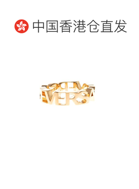 香港直邮Versace 范思哲 女士 logo戒指 10025751A00620金色字母