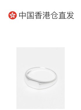 香港直邮ASOS 男士 finish signet 设计纯银磨毛戒指