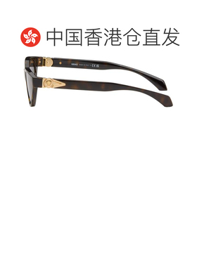 1h可退 香港直邮versace 范思哲 女士 棕色 Avanti Cat-Eye 太阳