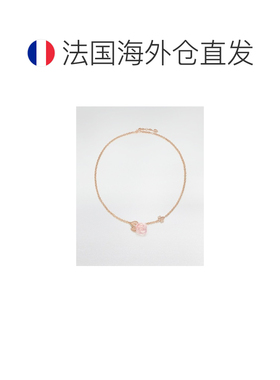 自营欧洲直邮Dior迪奥 女士玫瑰金玫瑰金项链水晶