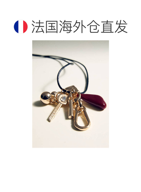 自营欧洲直邮MANGO 女士金色锌质吊坠项链