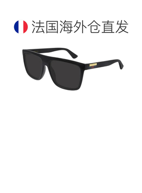 【配眼镜盒】欧洲直邮gucci 男士方框徽标太阳镜古驰男款墨镜户外