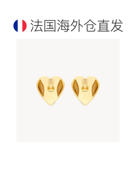 自营欧洲直邮YSL圣罗兰 女士紫色/蓝色/粉色珐琅心形耳环配饰