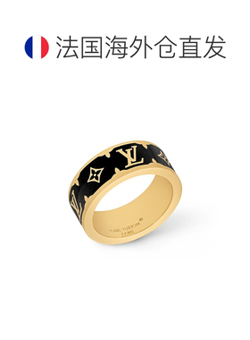 自营欧洲直邮LV路易威登 Nanogram女士金色金属logo标识戒指配饰