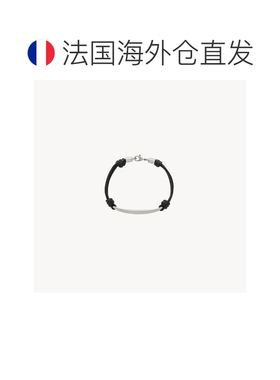 自营欧洲直邮YSL圣罗兰 SAINT LAURENT男士黑色/镍色皮革金属绳索