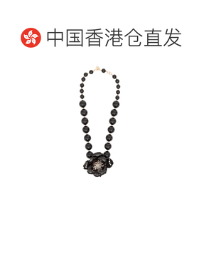 香港直邮VALENTINO 女士项链 WJ0Y33KWGR4G SS2025 黑色 徽标项链
