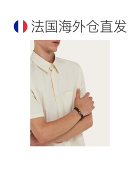 自营欧洲直邮Ferragamo菲拉格慕 男士银色/海军蓝/皮革黄铜Gancin