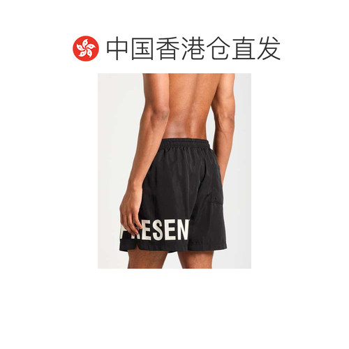 1h可退 香港直邮Represent 男士 泳裤 black黑色 舒适时尚 - 图1