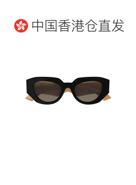 香港直邮GUCCI 女士太阳镜 GG1421S008 CO 黑色 几何太阳镜