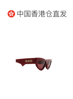 自营 Gucci 古驰 女士 几何太阳镜 GG1834S red红色 舒适时尚配饰