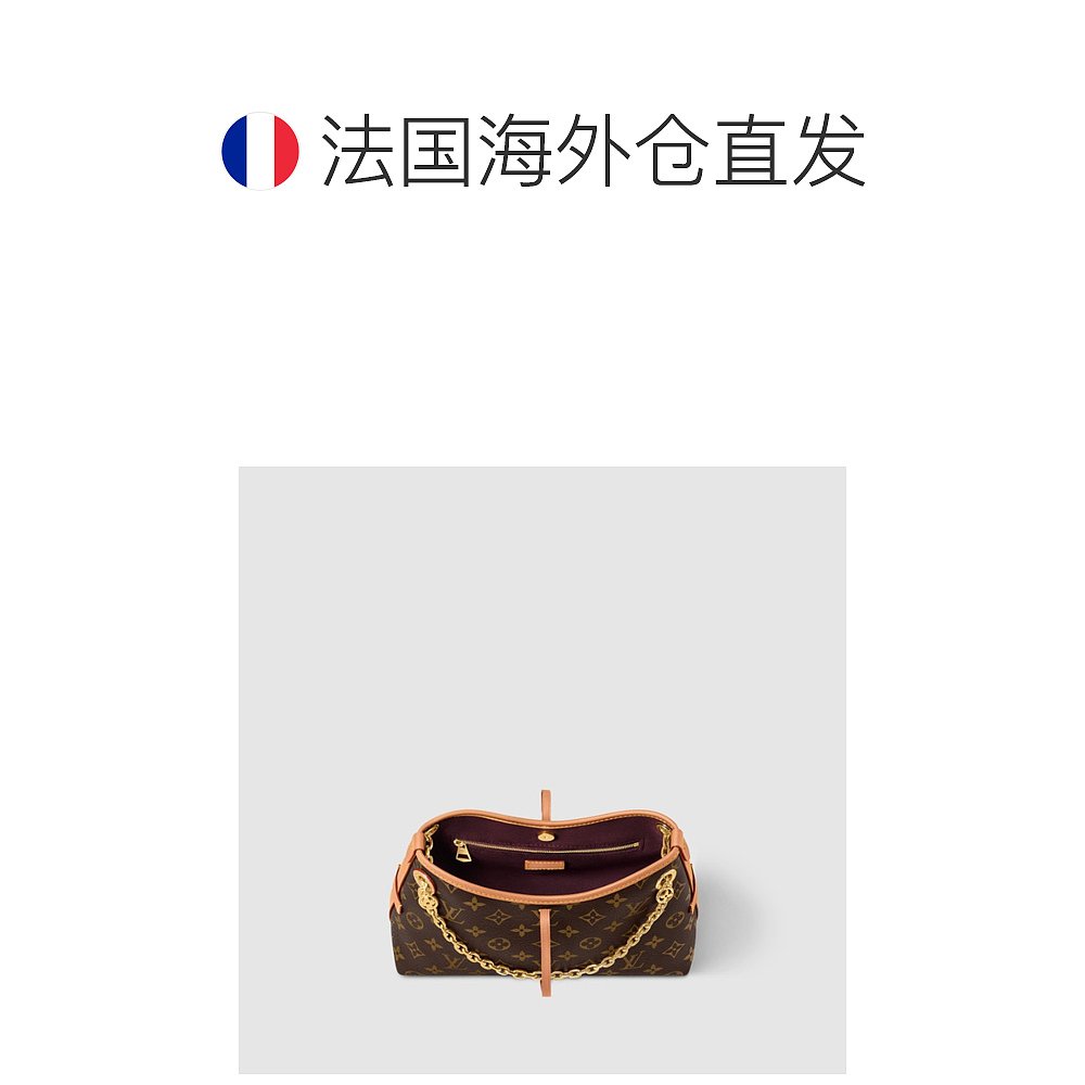 自营1h可退 欧洲直邮LV路易威登女包CarryAll BB老花帆布单肩包新 - 图1